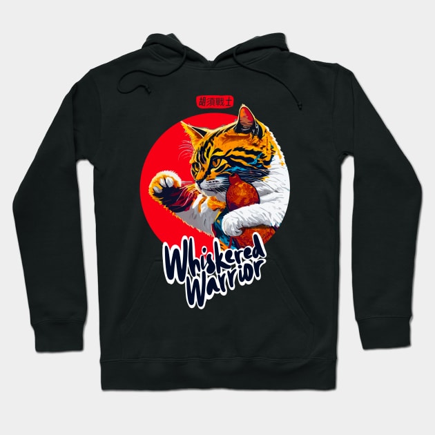 Whiskered Warrior Hoodie by BAJAJU